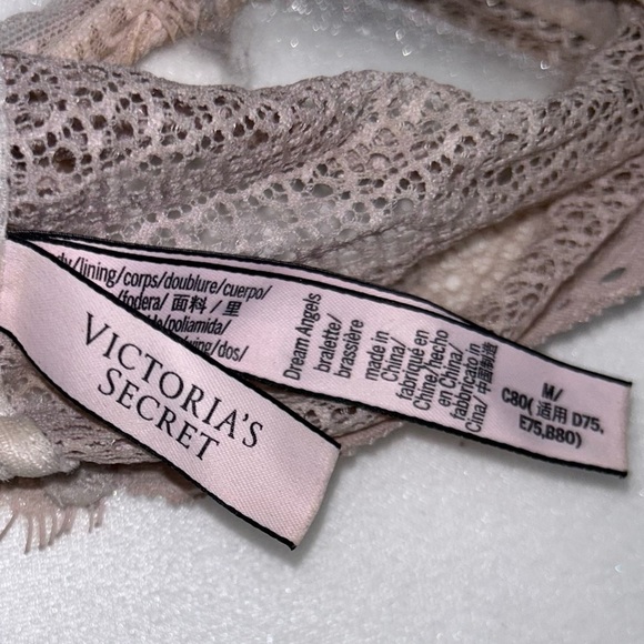 Victoria’s Secret Bralette Dream Angle Allover Lace Racerback Bra Lace up Mesh - Picture 9 of 11